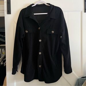 Black Corduroy Shacket